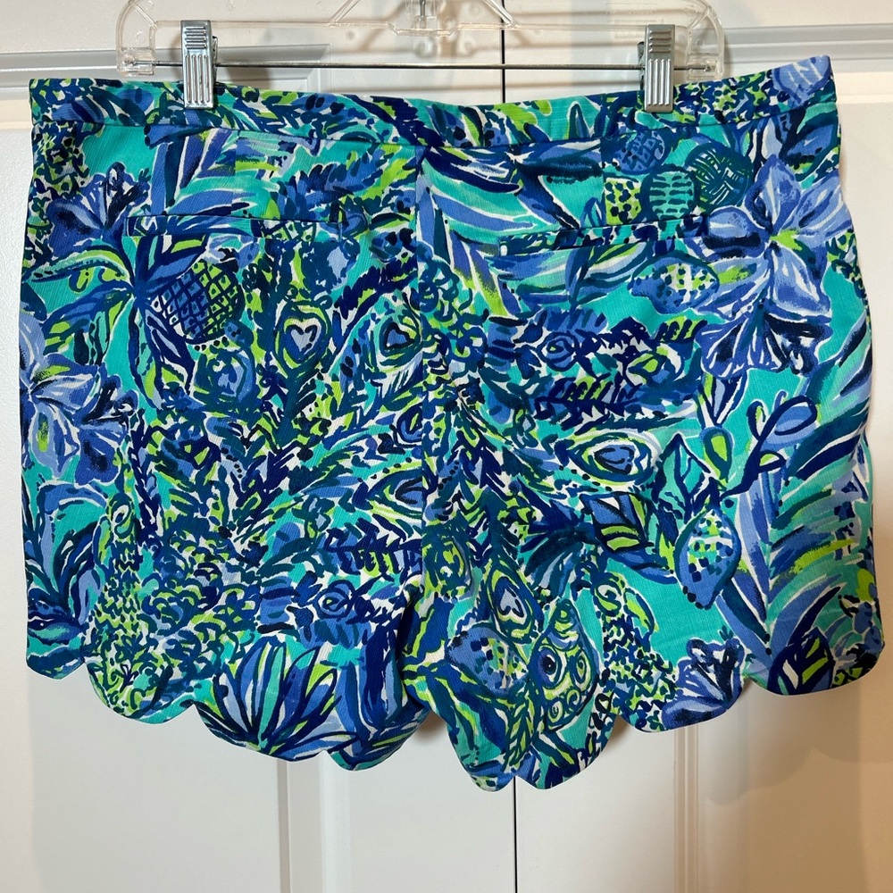 Lilly Pulitzer Bennet Blue Magnolia Shorts 14